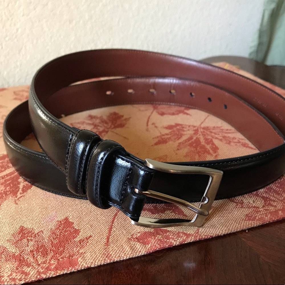 Belt | Perry Ellis Black Leather Belt
